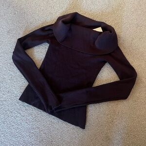 NWT H&M burgundy off the shoulder sweater